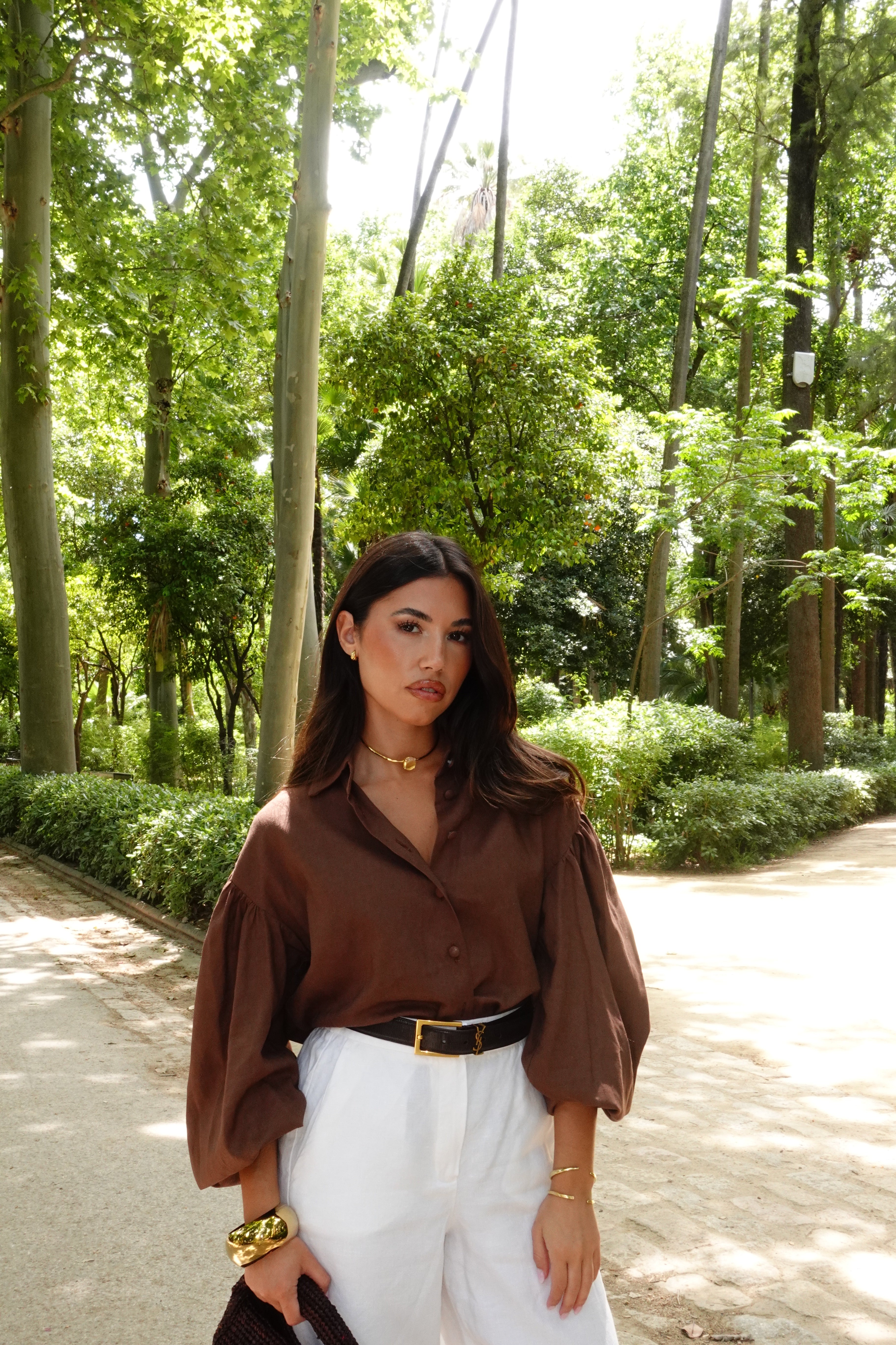 CAMISA MARTA MARRÓN