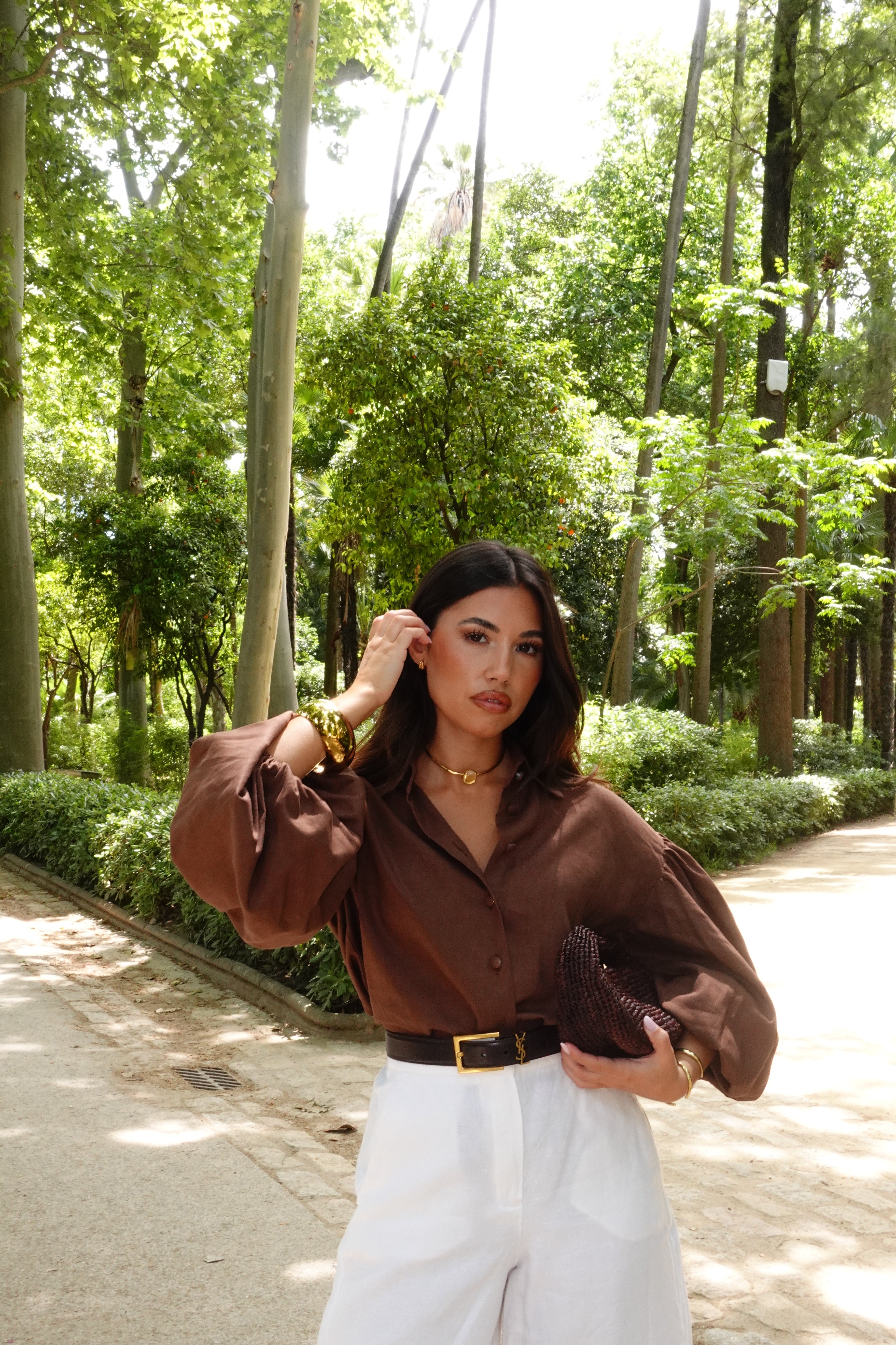 CAMISA MARTA MARRÓN