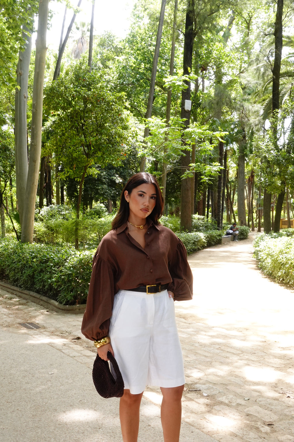 CAMISA MARTA MARRÓN