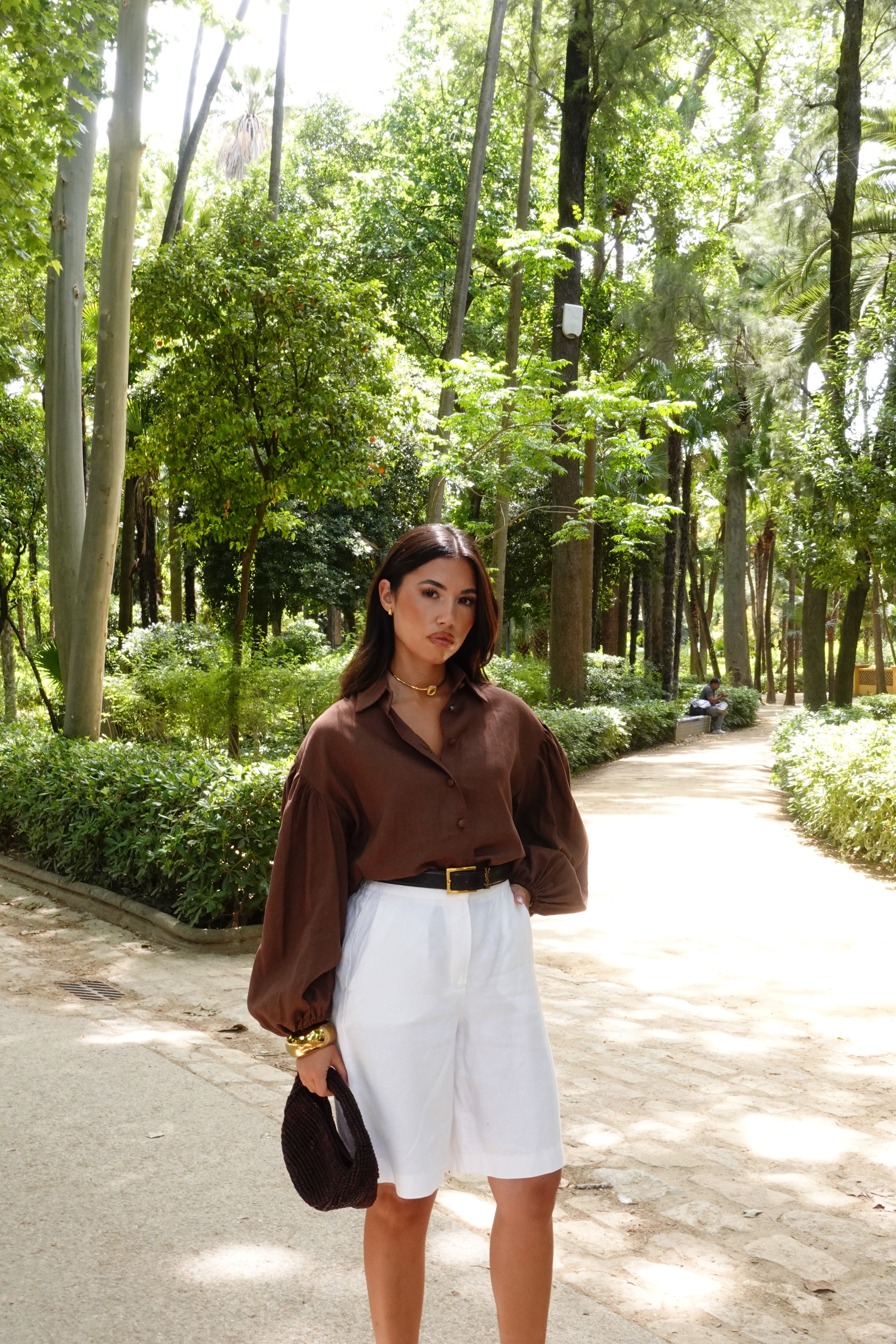 CAMISA MARTA MARRÓN