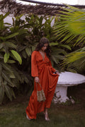 VESTIDO KIMONO LAURA NARANJA