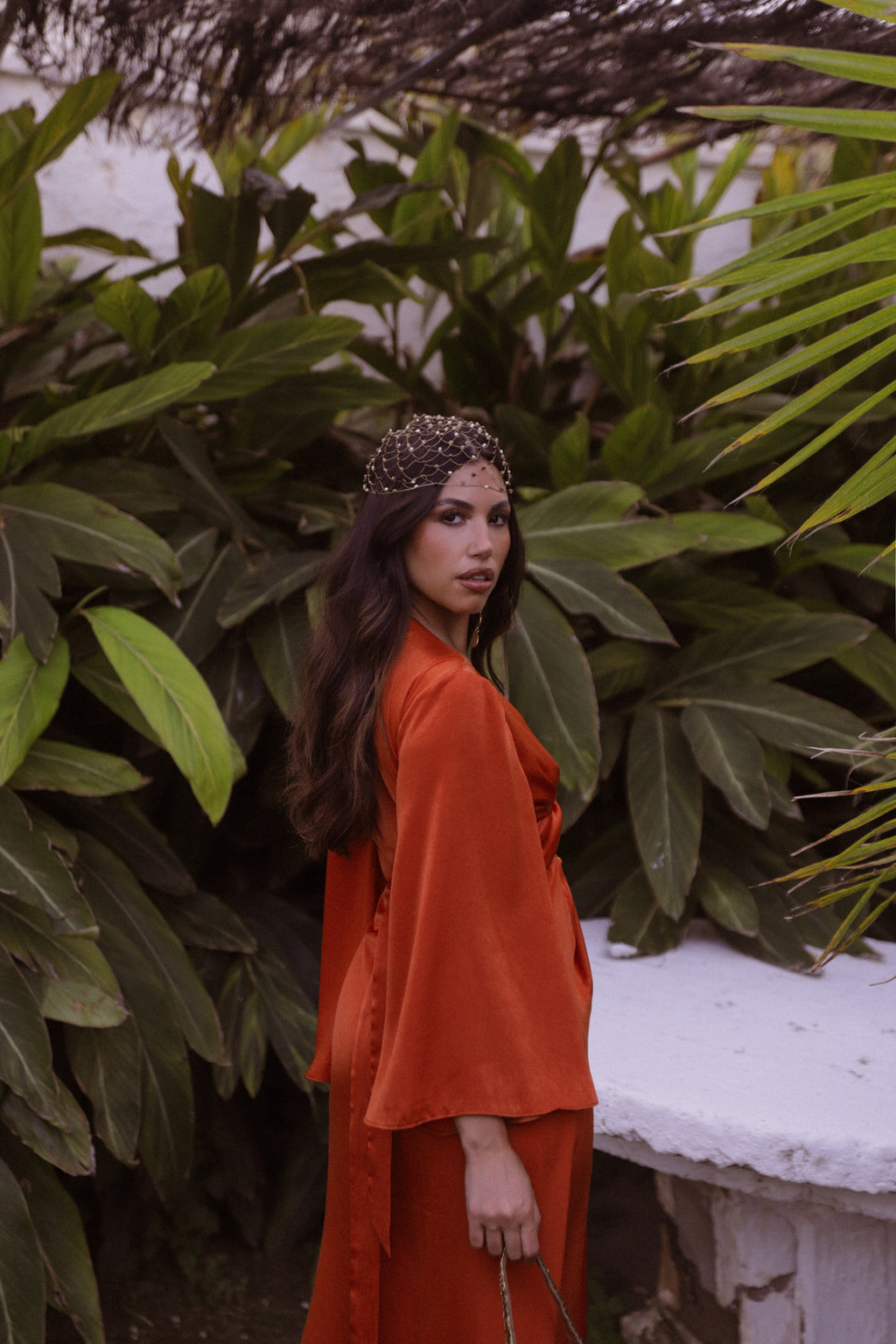 VESTIDO KIMONO LAURA NARANJA