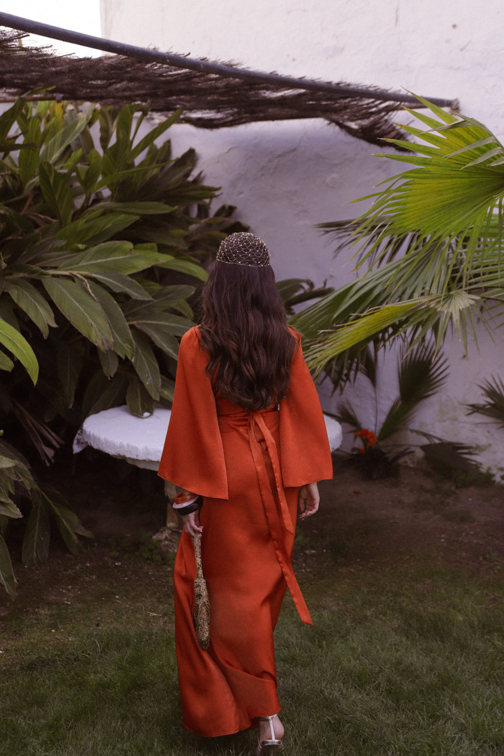 VESTIDO KIMONO LAURA NARANJA